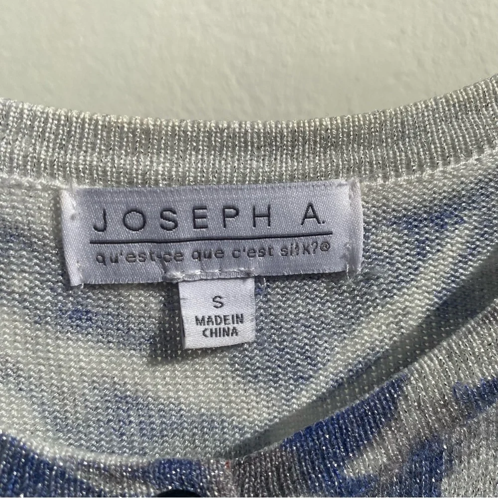 Y2K Silver & Blue Glitter Mixed Animal Print Cardigan Size Small - Picture 3 of 6